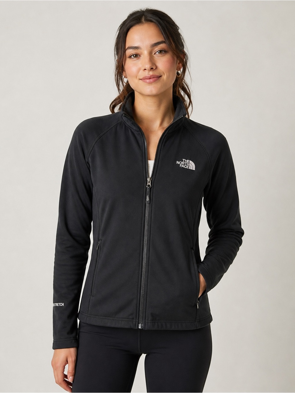 The North Face TKA Stretch Fleece Jacket Black Women’s Small